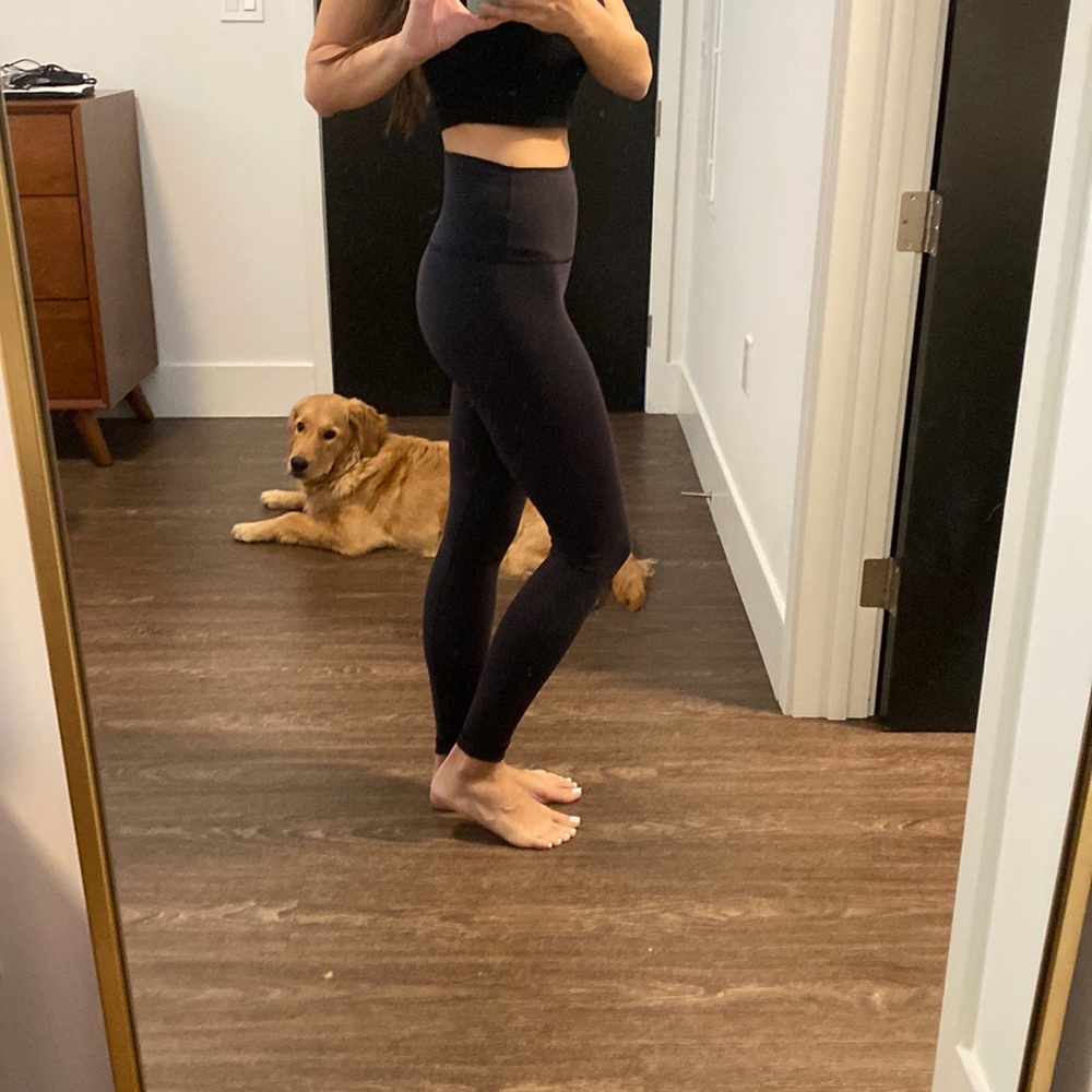Lululemon black leggings case pace high rise tight 25”